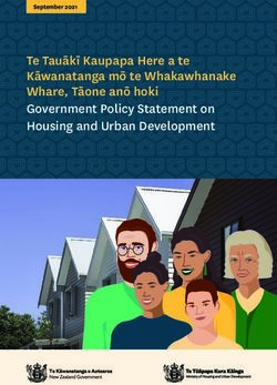 Te Tauākī Kaupapa Here a te Kāwanatanga mō te Whakawhanake Whare, Tāone anō hoki Government Policy Statement on Housing and Urban Development ...
