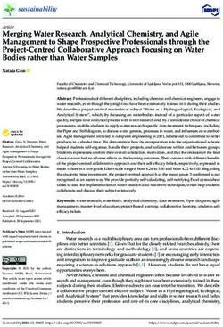 Merging Water Research, Analytical Chemistry, and Agile Management to Shape Prospective Professionals through the Project-Centred Collaborative ...