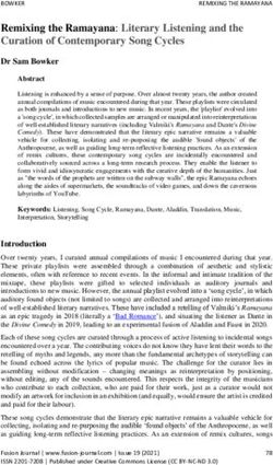 Remixing the Ramayana: Literary Listening and the Curation of Contemporary Song Cycles - Fusion Journal