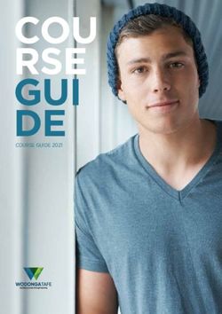 COU RSE GUI - DECOURSE GUIDE 2021 - Wodonga TAFE