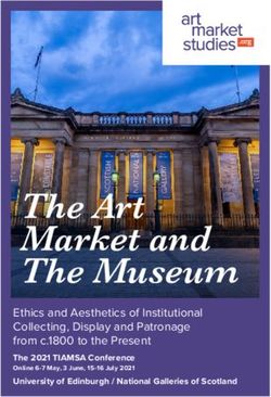 The Art Market and The Museum - Ethics and Aesthetics of Institutional Collecting, Display and Patronage from c.1800 to the Present