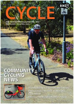CYCLE - COMMUNITY CYCLING NEWS - THE MEMBERS' MAGAZINE - No. 189 FEBRUARY TO APRIL 2021 - Bike SA