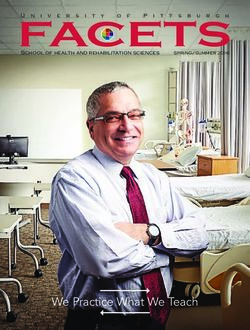 FACETS - We Practice What We Teach - School of health and rehabilitation sciences - School of Health and ...