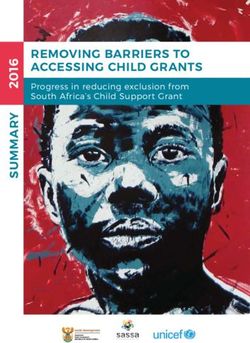 REMOVING BARRIERS TO ACCESSING CHILD GRANTS - Progress in reducing exclusion from South Africa's Child Support Grant - Unicef