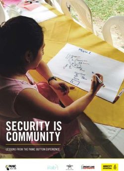 SECURITY IS COMMUNITY - LESSONS FROM THE PANIC BUTTON EXPERIENCE - Amnesty International