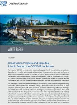 Construction Projects and Disputes: A Look Beyond the COVID-19 Lockdown - Jones Day