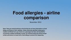 Food allergies - airline comparison