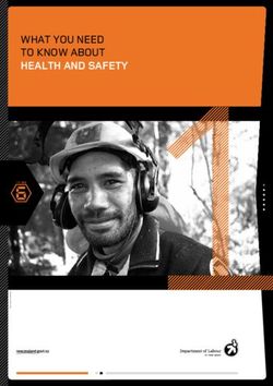 WHAT YOU NEED TO KNOW ABOUT HEALTH AND SAFETY