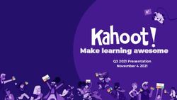 Make learning awesome - Q3 2021 Presentation November 4 2021 - Kahoot!