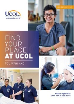 FIND YOUR PLACE AT UCOL - TOU WA HI AKO