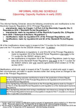 INFORMAL KEELING SCHEDULE - (Upcoming Capacity Auctions in early 2020) - Gov.uk