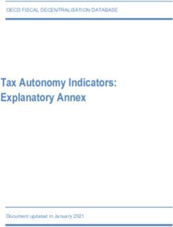 Tax Autonomy Indicators: Explanatory Annex - OECD FISCAL DECENTRALISATION DATABASE - Document updated in January 2021