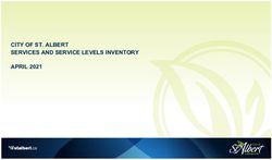 CITY OF ST. ALBERT SERVICES AND SERVICE LEVELS INVENTORY APRIL 2021