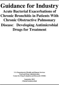 Guidance for Industry - Acute Bacterial Exacerbations of Chronic Bronchitis in Patients With Chronic Obstructive Pulmonary Disease: Developing ...