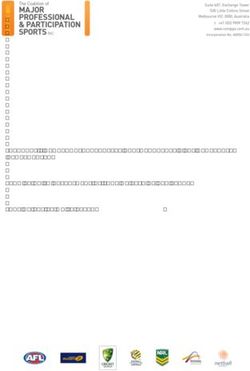 THE COALITION OF MAJOR PROFESSIONAL AND PARTICIPATION SPORTS INCORPORATED SUBMISSION TO DEPARTMENT OF FOREIGN AFFAIRS AND TRADE FOREIGN POLICY ...