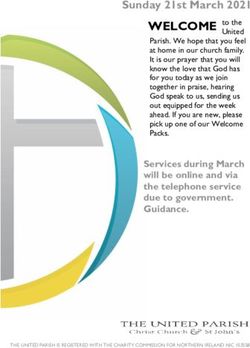 Sunday 21st March 2021 - The United Parish