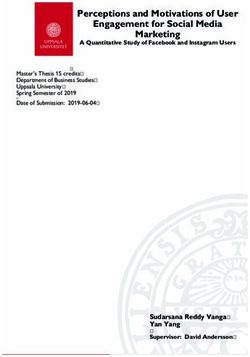 PERCEPTIONS AND MOTIVATIONS OF USER ENGAGEMENT FOR SOCIAL MEDIA - DIVA