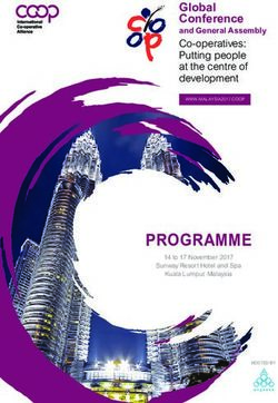 PROGRAMME - Global Conference and General Assembly Co-operatives: Putting people at the centre of development - International Cooperative Alliance