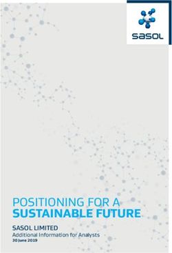 POSITIONING FOR A SUSTAINABLE FUTURE - SASOL LIMITED Additional Information for Analysts 30 June 2019
