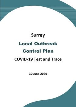 Surrey COVID-19 Test and Trace - Local Outbreak Control Plan - Surrey County Council