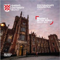 POSTGRADUATE PROSPECTUS 2021 - Queen's University Belfast