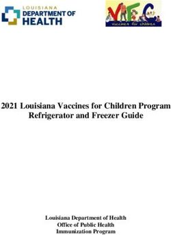 2021 Louisiana Vaccines for Children Program Refrigerator and Freezer Guide - Louisiana Department of Health Office of Public Health Immunization ...