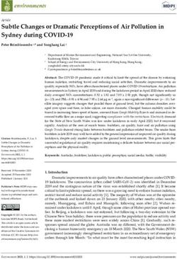 Subtle Changes or Dramatic Perceptions of Air Pollution in Sydney during COVID-19 - MDPI
