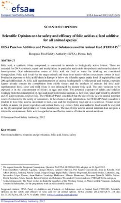 SCIENTIFIC OPINION Scientific Opinion on the safety and efficacy of folic acid as a feed additive
