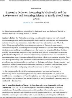 Executive Order on Protecting Public Health and the Environment and Restoring Science to Tackle the Climate Crisis
