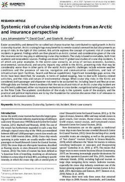 Systemic risk of cruise ship incidents from an Arctic and insurance perspective