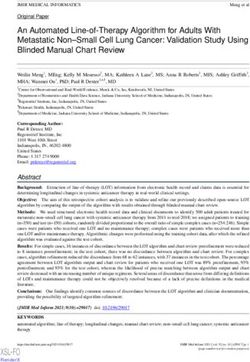 An Automated Line-of-Therapy Algorithm for Adults With Metastatic Non-Small Cell Lung Cancer: Validation Study Using Blinded Manual Chart Review ...
