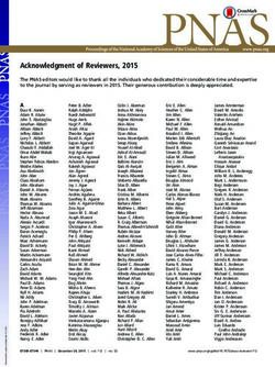 Acknowledgment of Reviewers, 2015 - PNAS