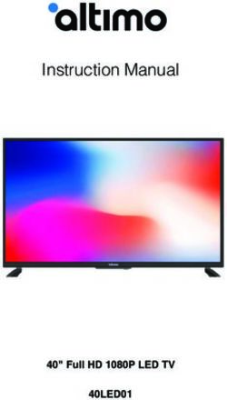 Instruction Manual - 40LED01 40" Full HD 1080P LED TV - Altimo
