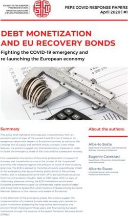 DEBT MONETIZATION AND EU RECOVERY BONDS - Foundation for ...