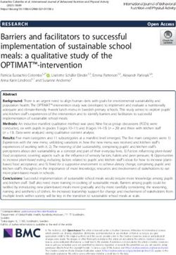 Barriers and facilitators to successful implementation of sustainable school meals: a qualitative study of the OPTIMAT-intervention - DHBW ...