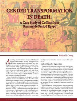 GENDER TRANSFORMATION IN DEATH:: A Case Study of Coffins from Ramesside Period Egypt - Kara Cooney ...