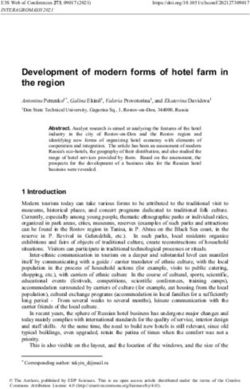 Development of modern forms of hotel farm in the region
