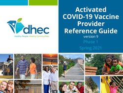 Activated COVID-19 Vaccine Provider Reference Guide - Phase 1 version 9 - SCDHEC
