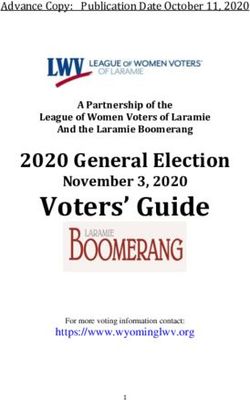 Voters' Guide 2020 General Election - November 3, 2020 - Wyoming League of Women Voters