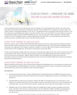 CHECK POINT + VMWARE SD-WAN - SECURE CLOUD-DELIVERED SD-WAN - Check Point Software