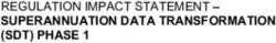 SUPERANNUATION DATA TRANSFORMATION (SDT) PHASE 1 - REGULATION IMPACT STATEMENT- APRA