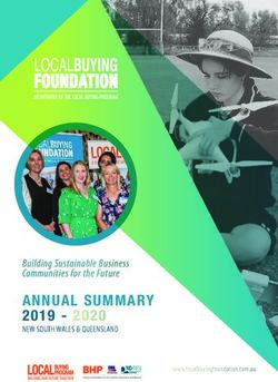 ANNUAL SUMMARY 2019 2020 - Building Sustainable Business Communities for the Future - Local Buying Foundation