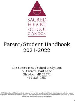 Parent/Student Handbook 2021-2022 - The Sacred Heart School of Glyndon 63 Sacred Heart Lane Glyndon, MD 21071 410-833-0857 - Sacred Heart School ...
