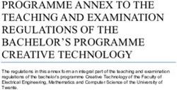 PROGRAMME ANNEX TO THE TEACHING AND EXAMINATION REGULATIONS OF THE BACHELOR'S PROGRAMME CREATIVE TECHNOLOGY