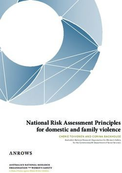 National Risk Assessment Principles for domestic and family violence - CHERIE TOIVONEN AND CORINA BACKHOUSE