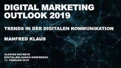 DIGITAL MARKETING OUTLOOK 2019 - TRENDS IN DER DIGITALEN KOMMUNIKATION MANFRED KLAUS