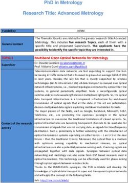 PHD IN METROLOGY RESEARCH TITLE: ADVANCED METROLOGY - DIDATTICA POLITO