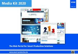 Media Kit 2020 - The Web Portal for Smart Production Solutions - VDE-Verlag