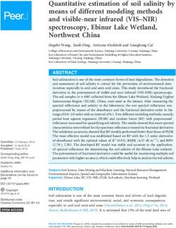 Quantitative estimation of soil salinity by means of different modeling methods and visible-near infrared (VIS-NIR) spectroscopy, Ebinur Lake ...