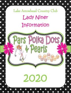 2020 Lady Niner Information - Lake Arrowhead Country Club